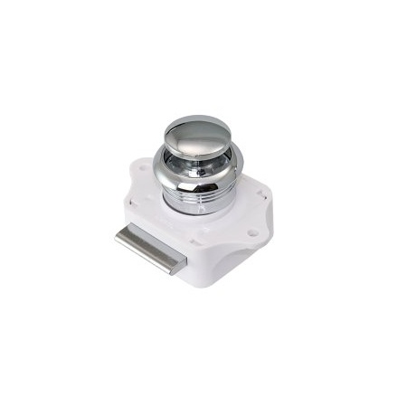 Chrome/White Push Lock 16-22 mm