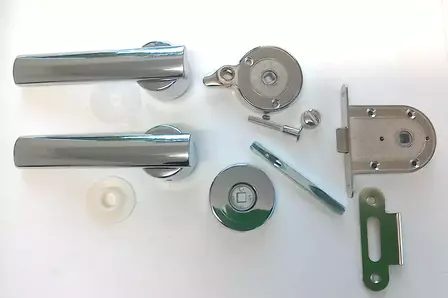 Bathroom door handle and mechanism, lock for caravans such as Elddis Compass