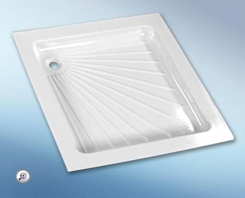 Shower Tray, 665x665 mm, White plastic