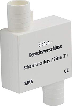 ams Siphon Odour/Smell Trap, 25mm, for self containment